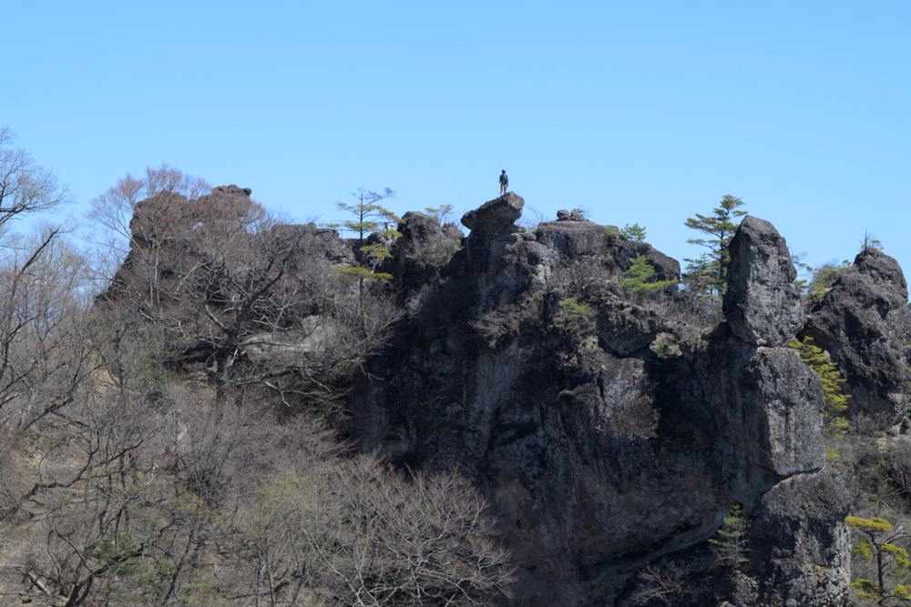 妙義山 見晴台から望む岩峰と山並みの絶景風景