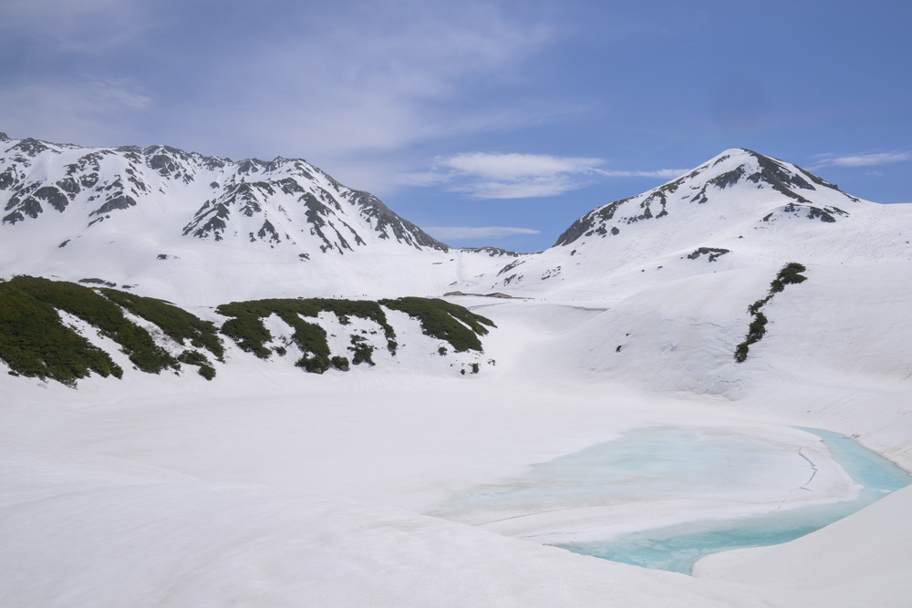立山 室堂平から望む雪山と壮大な山並みの絶景風景