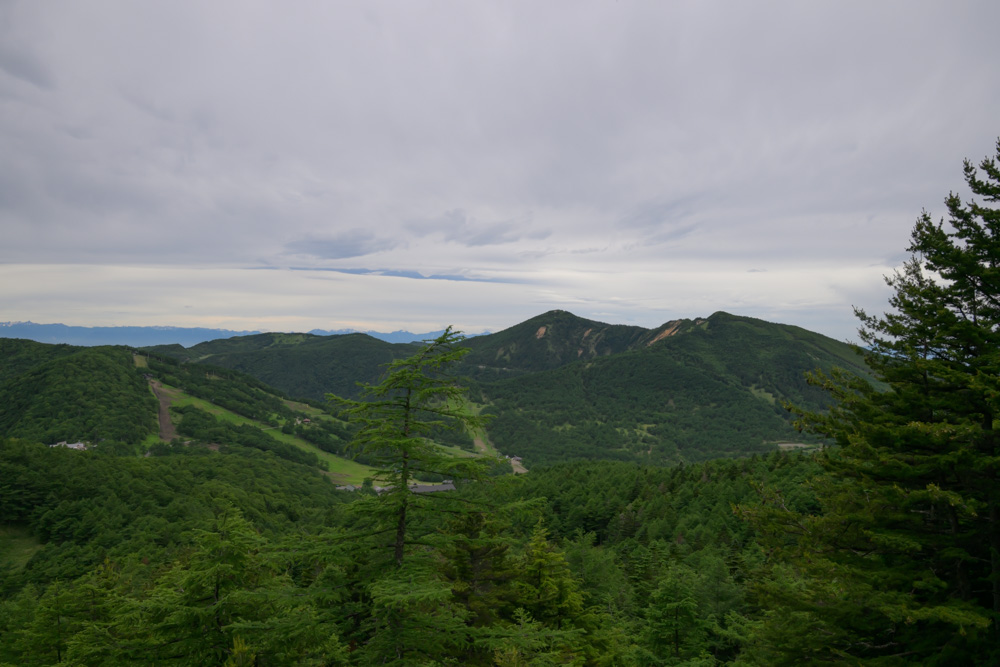 黒斑山中コースから望む絶景